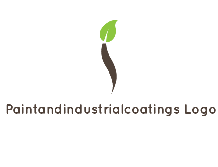 leaf incorporate with letter i logo