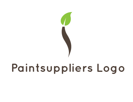leaf incorporate with letter i logo