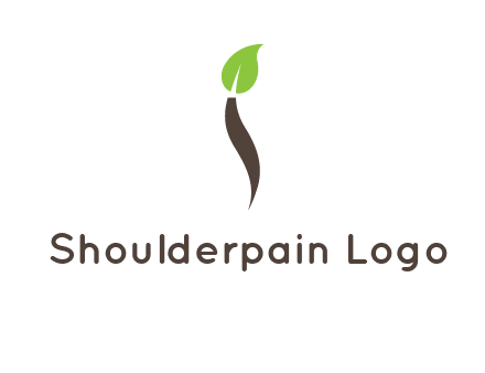 leaf incorporate with letter i logo