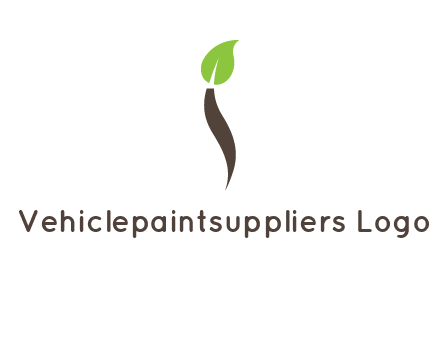 leaf incorporate with letter i logo