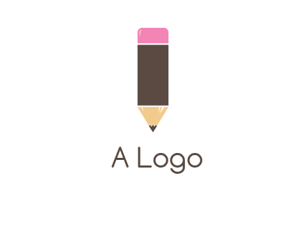 pencil forming letter i shape graphic