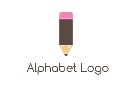 pencil forming letter i shape graphic