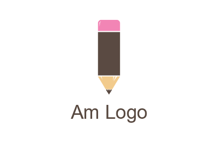 pencil forming letter i shape graphic