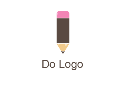 pencil forming letter i shape graphic