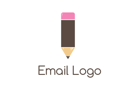 pencil forming letter i shape graphic