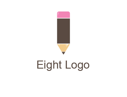 pencil forming letter i shape graphic