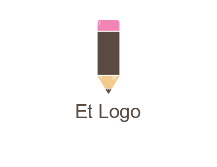 pencil forming letter i shape graphic