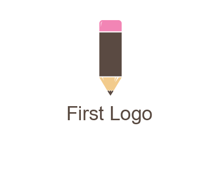 pencil forming letter i shape graphic