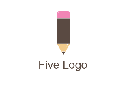 pencil forming letter i shape graphic