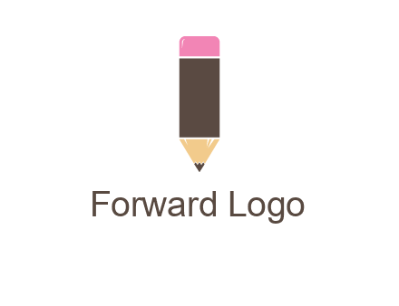 pencil forming letter i shape graphic
