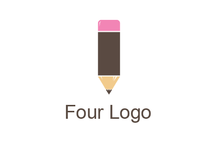 pencil forming letter i shape graphic