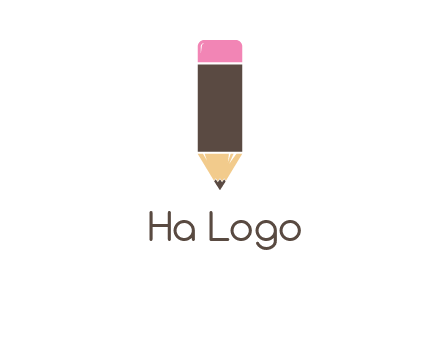 pencil forming letter i shape graphic