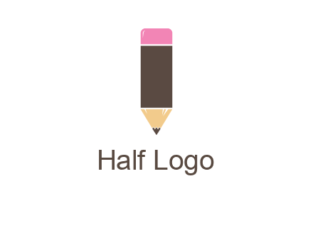 pencil forming letter i shape graphic
