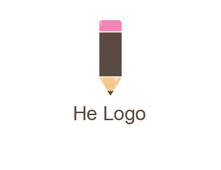 pencil forming letter i shape graphic