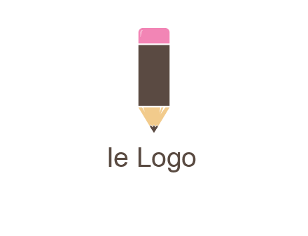 pencil forming letter i shape graphic