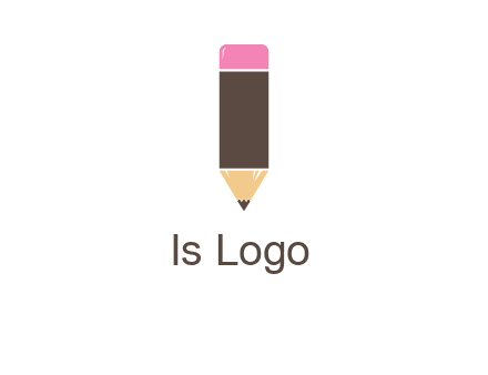 pencil forming letter i shape graphic