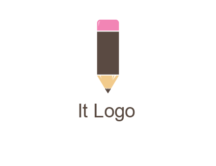 pencil forming letter i shape graphic