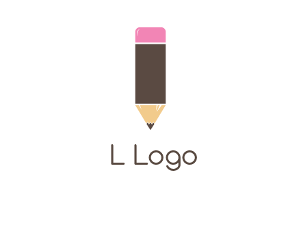 pencil forming letter i shape graphic