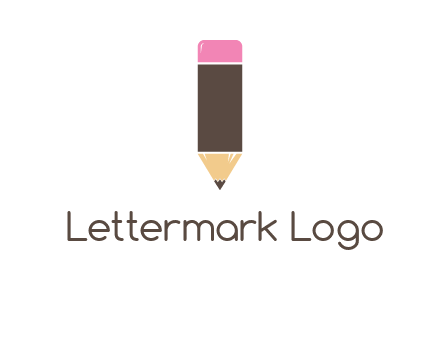 pencil forming letter i shape graphic
