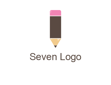 pencil forming letter i shape graphic