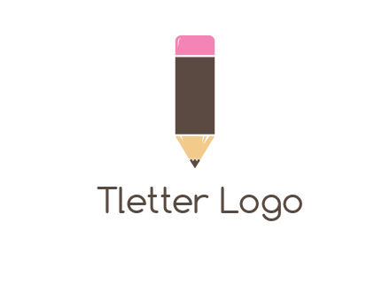 pencil forming letter i shape graphic
