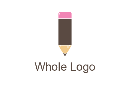 pencil forming letter i shape graphic
