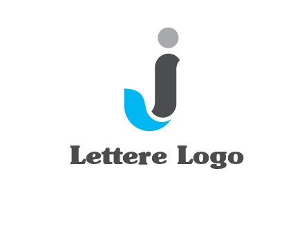 swooshes with circle forming letter J
