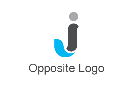 swooshes with circle forming letter J