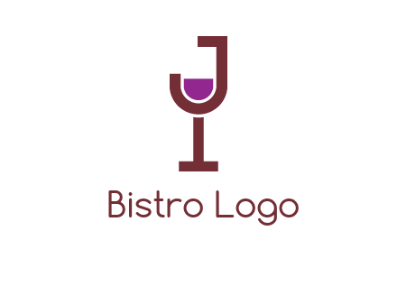 letter merged of a wine glass logo