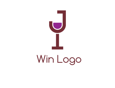 letter merged of a wine glass logo