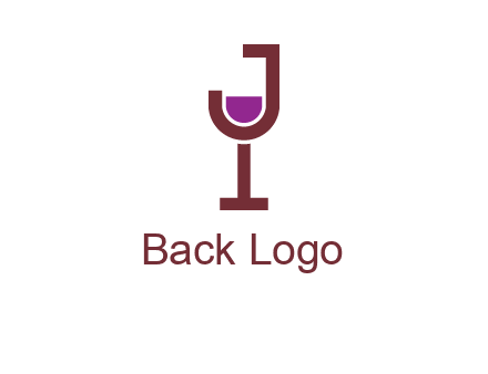letter merged of a wine glass logo