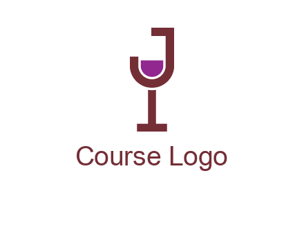 letter merged of a wine glass logo