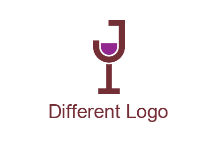 letter merged of a wine glass logo