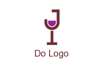 letter merged of a wine glass logo