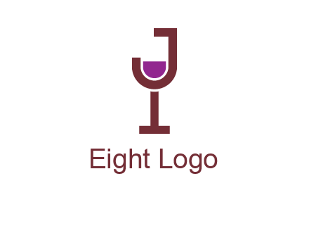 letter merged of a wine glass logo