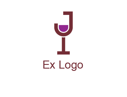 letter merged of a wine glass logo