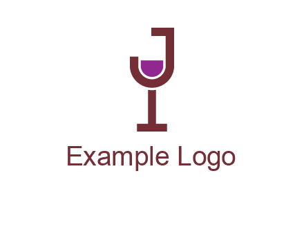 letter merged of a wine glass logo