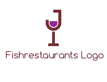 letter merged of a wine glass logo