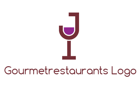 letter merged of a wine glass logo