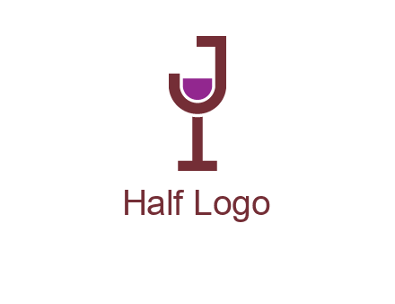 letter merged of a wine glass logo