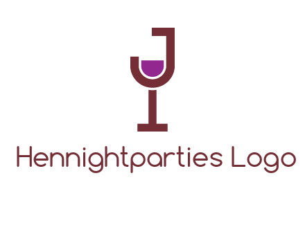 letter merged of a wine glass logo