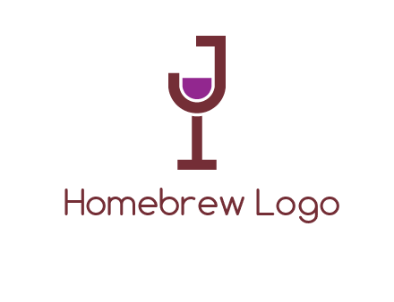 letter merged of a wine glass logo