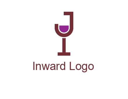 letter merged of a wine glass logo