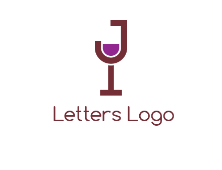 letter merged of a wine glass logo