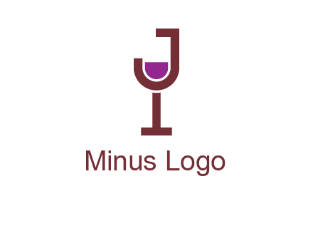letter merged of a wine glass logo