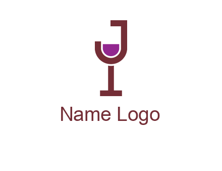 letter merged of a wine glass logo
