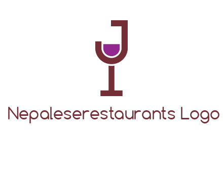 letter merged of a wine glass logo