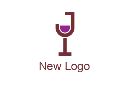 letter merged of a wine glass logo