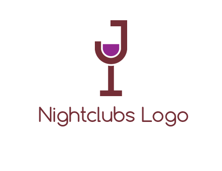 letter merged of a wine glass logo