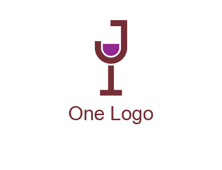 letter merged of a wine glass logo